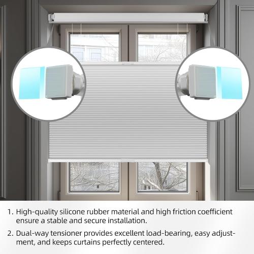 BERISSA Top Down Bottom Up Cordless Cellular Shades No Tools No Drill Honeycomb Blinds for Windows Shades for Indoor Windows Easy to Install,30 W x 72 H Blackout White,Fast Arrival
