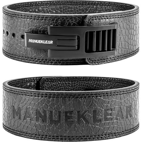 MANUEKLEAR Lifting Belt Lever for Men Women, 10mm Quick Locking Lever Belt Weightlifting with Adjustable Buckle, Lever Weight Lifting Belt for Powerlifting & Deadlifts