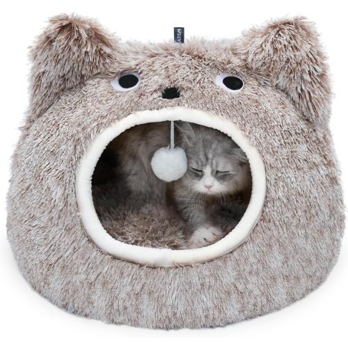 CATISM Cat Bed - Cat Beds for Indoor Cats, Soft Plush Cats Cave, Washable Cave for Kitty
