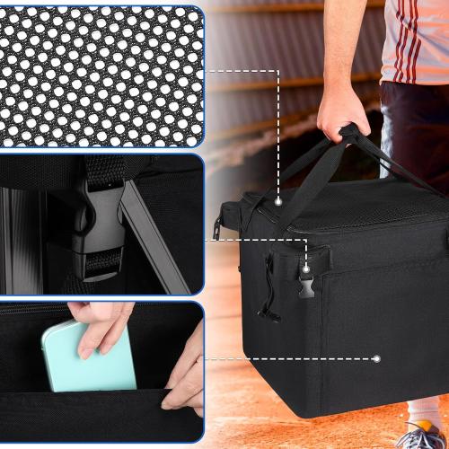 TOBWOLF Foldable Tennis Ball Hopper,Holds 160 Balls, Portable Tennis Ball Hopper with Wheels,Upgraded Large Capacity Pickleball Ball Holder for Baseball Softball Pickleball Training