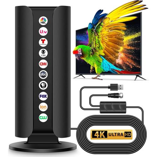 2026 TV Antenna for Smart TV, 5000  Miles Range Strongest Digital HD TV Antenna Indoor Ourdoor with Amplifier Signal Booster, Waterproof Design,8K 4K 1080p Support 360°,33.8FT Cable