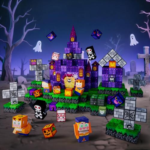 Mysterious Castle Magnetic Building Blocks for Kids 100PCS, 0.8in Magnet Cubes STEM Educational Construction Toys for Boys and Girls, 0.8in Magnetic Toys Gift Set