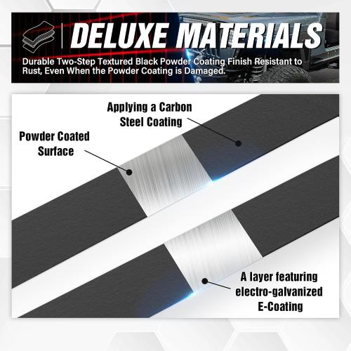 Black 4 pcs for Wrangler TJ LJ Flat Front & Rear Fender Flares Compatible with 1997-2006 Jeep Wrangler TJ & 2004-2006 Jeep Wrangler LJ, Off-Road Heavy Duty Steel Mud Guard Combo Wheel Fenders 4 PCS Kit
