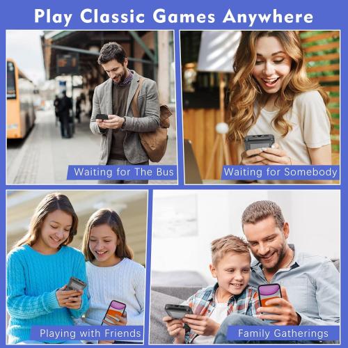 Pink iPhone 14 Pro Game Phone Case, 168 Built-in Small Video Games, Pink, Compatible with iPhone 14 Pro