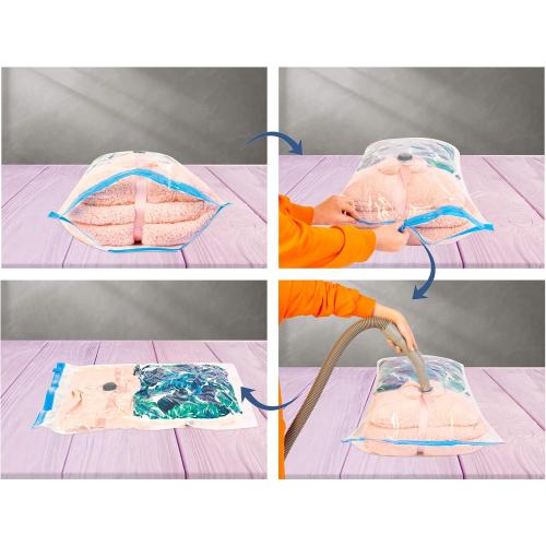 Pack of 4 Size 51x47 Super Jumbo Size 51X47 Vacuum Storage Bags for Storage Organization