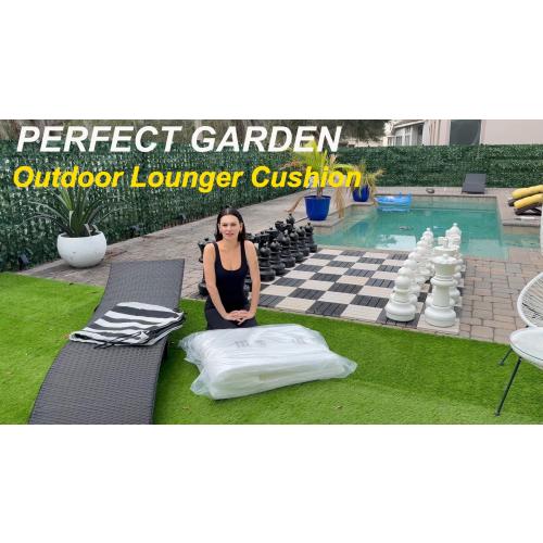 Chaise Lounge Cushions Outdoor, Waterproof & Fade-Resistant Lounger Cushions for Patio Furniture, Pool, Lawn - 74'' x 22'' x 3'', Set of 2