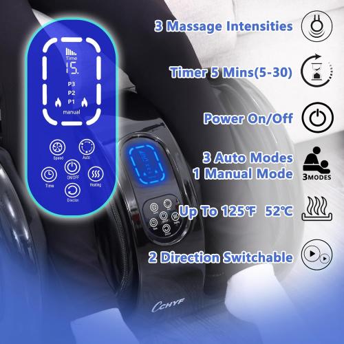 Shiatsu Foot Massager with Heat,Foot Massager for Plantar Fasciitis,Pain Relief and Heat Therapy,Massage Foot/Calf with Deep Kneading,Christmas Gift for Women and Men(Black)