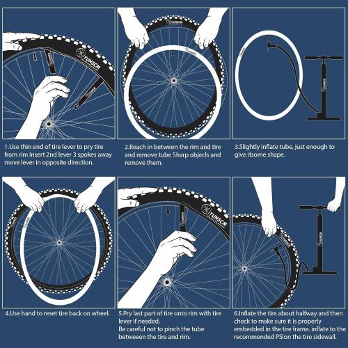 YUNSCM 24 Bike Tubes 24x1.75/2.125 AV32mm Schrader Valve 47/54-507 24 Bicycle Tubes Compatible with 24 x 1.75 24 x 1.9 24 x 1.95 24 x 2.0 24 x 2.1 24 x 2.10 24 x 2.125 Bike Tire Tubes