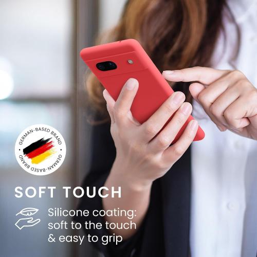 kwmobile Case Compatible with Google Pixel 7a Case - TPU Silicone Phone Cover with Soft Finish - Dolce Vita
