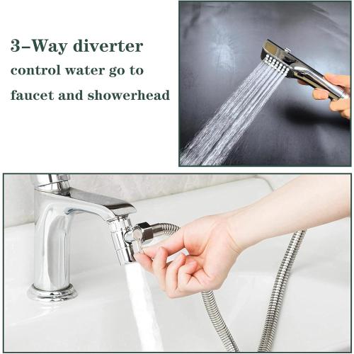 Tub faucet spayer attachment,Bathtub Shower Head Sink-Faucet with 5 Adapters, 79 Hose for Pet Dog Rinse, Baby Bath & Hair washing, ON/OFF Extension for Tub Faucet, Utility Sink, Garden,Bathroom