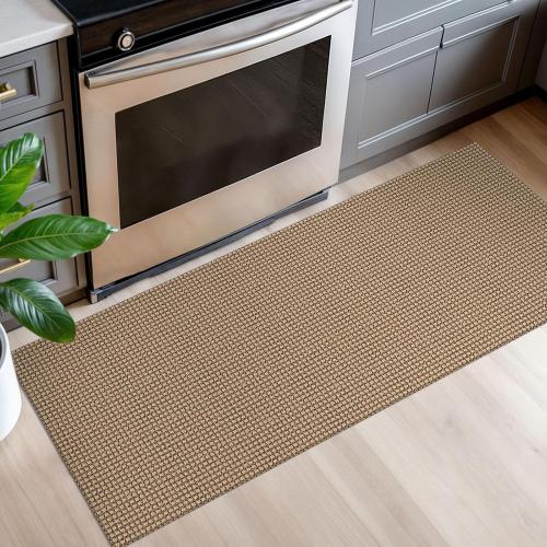 Woven Runner Rug Small Washable Runners for Hallways Cotton Non Slip Rubber Backed Kitchen Runner Braided Indoor Floor Carpet for Entryway, Hallway, Kitchen, Bedroom, Orange/Tan/Brown