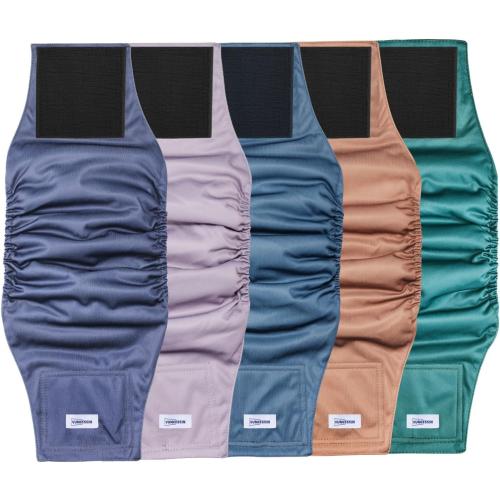 Reusable Dog Diapers Male, Premium Washable Belly Bands for Male Dogs Small, Pack of 5, High Absorbing Male Dog Wraps for Doggie & Puppy in Incontinence or Excitable Urination and Training(S)