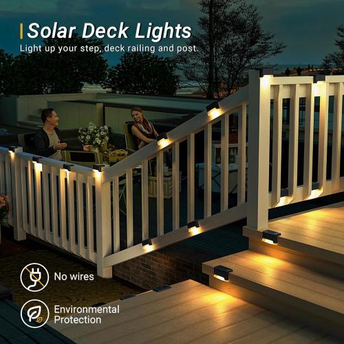 Solar Deck Lights Outdoor, Solar Step Lights Waterproof Led Lights for Outdoor Stairs, Step, Fence, Patio,Yard,Porch and Balcony(20 Pack,Warm White)