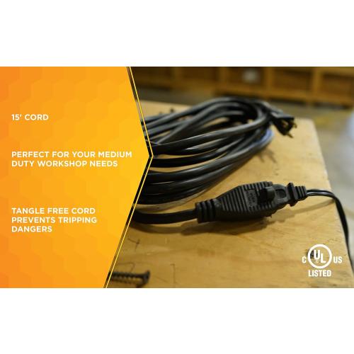 Woods Extension Cord (15 foot Black)