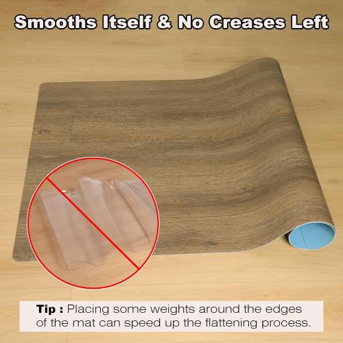 Wrinkle-Free 36x 48 Office Chair Mat for Hardwood, Easy Glide Computer Chair Mat for Hardwood, PVC Chairs Floor Protector, Sturdy Desk Chairs Mats,Premium Floor Pad for Office, Floors Protector Mats