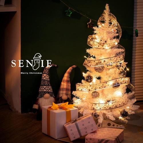 Small Christmas Tree 4FT Artificial Mini Xmas Tree for Holiday House Decor,White