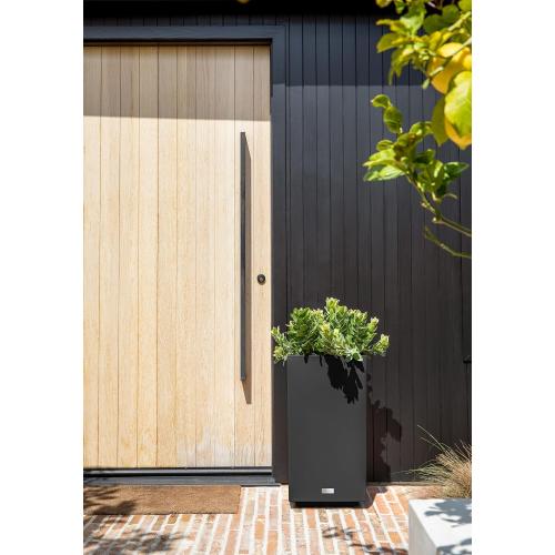 - Tall Planter for Indoor or Outdoor Front Porch | All-Weather Use with Removable Insert Bucket | Modern Décor for Flowers, Tall Trees, Faux Plants