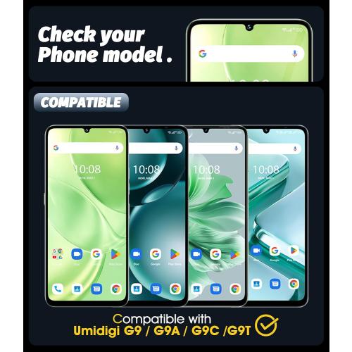 Orzero (3 Pack) Tempered Glass Screen Protector Compatible for UMIDIGI G9 5G / G9A / G9C / G9T, Protector De Pantalla Anti-Scratch 9 Hardness High Definition Bubble-Free