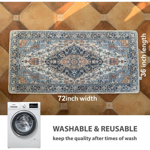 nunubaby Washable Pee Pads for Dogs, Stylish, Non-Slip and Leak-Proof Pee Pads. Reusable Potty Pads for Dogs for Crates and Floors.(Beige/Multi, 36 x72 )