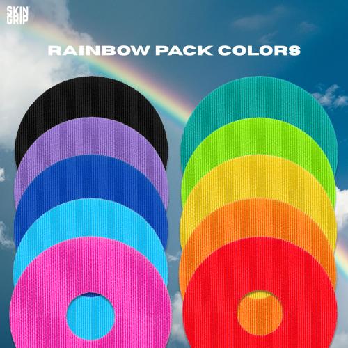 Skin Grip Universal Adhesive Patches for CGM and Insulin Pumps with Cutout (20-Pack), 0.8-Inch Hole, Waterproof & Sweatproof for 10-14 Days, Glucose Monitor Patch, Diabetic Sensor Cover, Multi Color