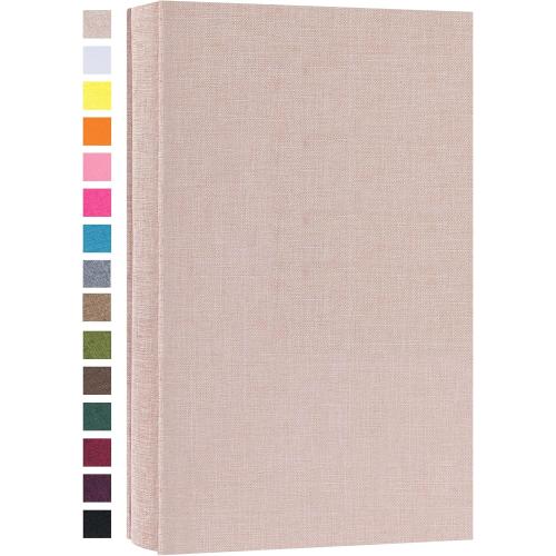 potricher Photo Album for 4x6 300 Horizontal Pockets Linen Cover Small Capacity Picture Book for Family Wedding Baby and Anniversary (Beige)