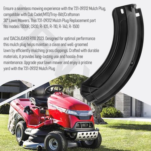 731-09312 19A30013 Mulch Plug 30 Deck Compatible with Cub Cadet/MTD/Troy-Bilt/Craftsman Lawn Mower, Fits TB30R, CR30, R-105, R-110, R-140, R-1500