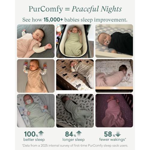 6-15 months...PurComfy Supersoft Sleep Sack 1.0 TOG, Premium Bamboo Viscose Baby Sleeping Bag 2-Way Zipper Sleep Sack Baby Wearable Blanket