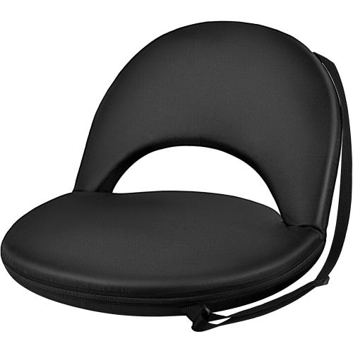 Floor Chair - Reclining Stadium Seats with Back Support, 6 Position Adjustable - Portable Beach Chair, Recreation Recliner for Outdoor Camping Picnic