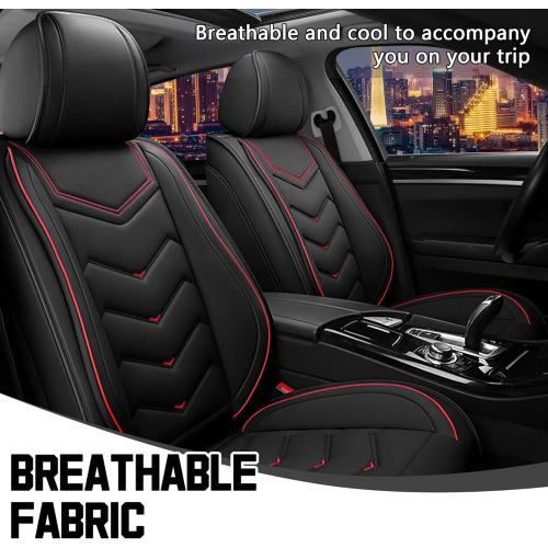 CTDS Car Seat Covers for Nissan Altima 2001-2026, Stylish Sport Seat Cover, Premium Nappa Leather Car Seat Cover. Automobile Seat Covers Sets.(Standard 2 Seats/Black)