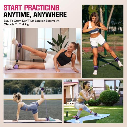 Ankle Resistance Bands with Cuffs, Home Gym Workout Equipment, Lifting Glute Butt Exercise Equipment for Women, Ankle Weights Fitness Set, Leg Booty Equipment for Training Perfect Body Shape