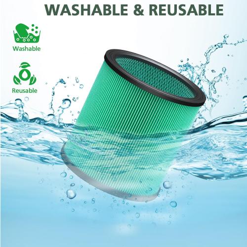 2 Pack DXVC6914 Cartridge Filter Replacement for DEWALT 6-16 Gallon Wet/Dry Vac, Compatible with DeWalt DXV06P DXV09P DXV10P DXV10PL DXV10SA DXV12P DXV14P DXV16P, Green