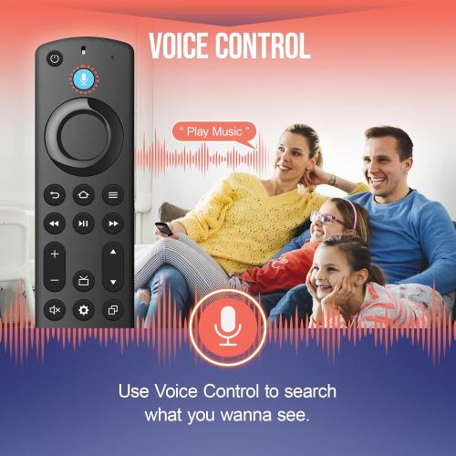 Replacement Firestick Remote Control Fit for Fire Smart TV Stick 4K MAX/4K (1st/2nd Gen), TV Stick 2nd Gen/3rd Gen/Lite/HD, TV Cube (1st/2nd/3rd Gen),Smart TV (3rd Gen)