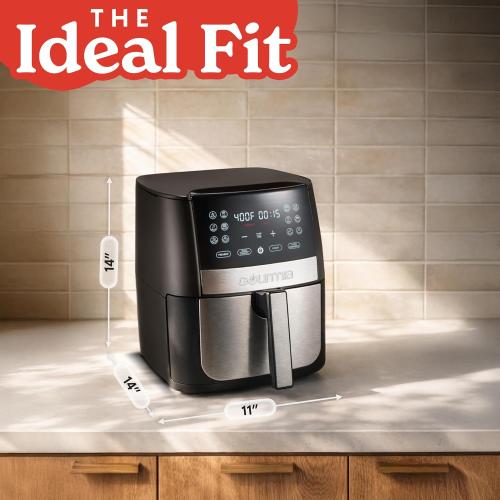 Gourmia 8 Qt Digital Air Fryer  – XL Capacity , Nonstick Dishwasher Safe Basket, Oil-Free Cooking