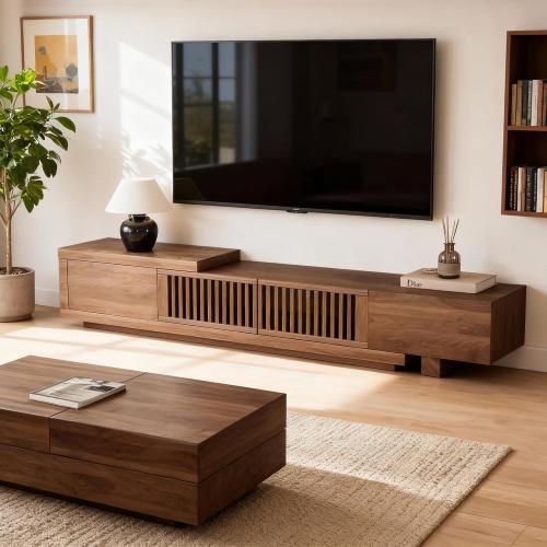 Mid-Century Modern Extendable TV Stand  ( 212 x 47 x 24cm )