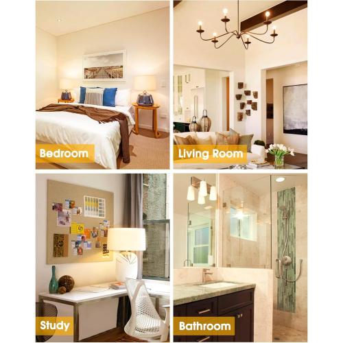 G14 LED Low Watt Light Bulbs, 15W Equivalent Small Globe Light Bulbs, 1W Soft White 3000K Small Night Light Bulbs for String Lights, Window Candle, Table Lamp, E26 Base, Non-dimmable, 6 Pack