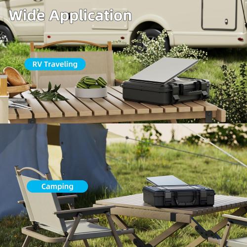 EAZUSE Starlink Mini Case, Hard Travel Case for Mini Starlink with Molded Foam for Dish, Power Supply, Cable & Ethernet Cable, Kickstand, Pipe Adapter Waterproof Bag