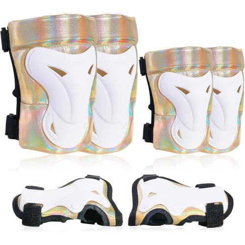 Bienbee Knee Pads for Men, Knee Pads Wrist Guard Knee and Elbow Pads Adult Protective Gear Set for Skateboard, Roller Skating, for Women Men Youth Adult Kids