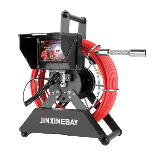 Sewer Camera, Pipe Drain Inspection Camera with DVR, HD 1000TVL, 0.72FT/22MM Borescope with 12PCS LED Lights, Plumbing Snake Camera with 16GB TF Card and 5600MAH Battery ﻿ (30M/100FT)