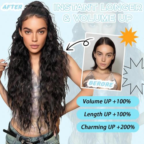 Ponytail Extension 22 Inch Claw Curly Pony Tails Hair Extensions for Women