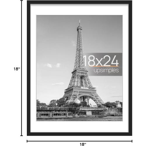 Large Picture Frame, Display Pictures Without, Wall Hanging Poster Frames, Black, 1 Pack