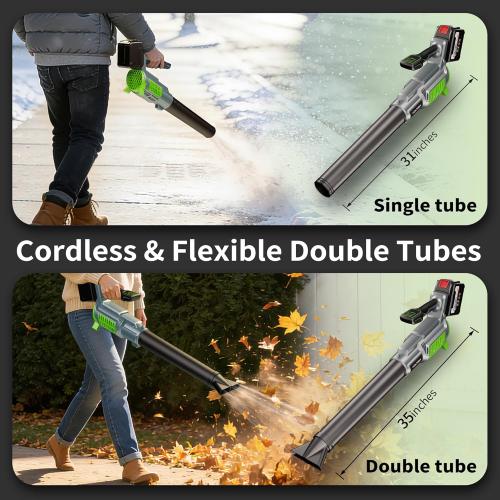 Cordless Leaf Blower, with 21V 10Ah Battery, Ultra-Light & Portable, 5-Speed Adjustable, 650CFM & 335 MPH Power for Lawn, Yard, Patio, Leaves Dust and Snow Removal
