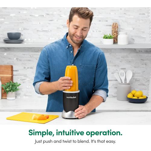 nutribullet® Pro 900W Personal Blender, 13-Piece Set, 32oz and 24oz Cups, Extractor Blade, Smoothies, Food Prep, Blends Ice and Frozen Fruit, Onyx Black, NB9-1301AK