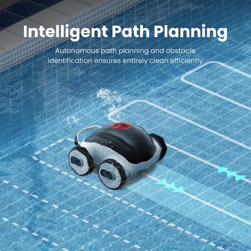 (New Upgraded) Higgsinno ezSpirit 01 Cordless Robotic Pool Cleaner, Lasts up to 240 Mins, Automatic Pool Vacuum with App,Ultra-fine Dual Filter Ideal for Above/In-Ground Pools up to 1,076 Sq.ft