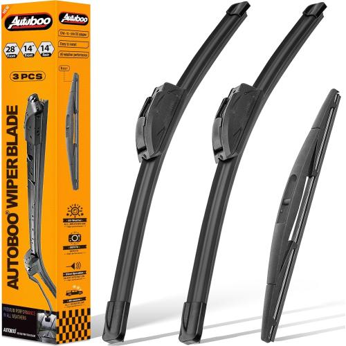 3 Wipers Replacement for Honda fit Rear and Front Windshield Wiper Blades 2009-2020,3 Pieces 28 14 14 inch