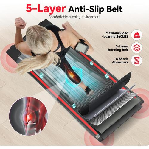 Sperax Walking Vibration Pad with APP, 3 in 1 Under Desk Treadmill, 2.5HP Low Noise Walking Treadmill Pad with Remote Control,Portable Treadmills for Home Office (No controller)