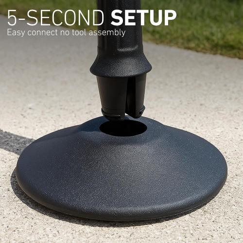 US Weight Sentry Stanchion with Retractable Belt, Easy Connect Assembly, Black, 6.5' Belt (2 Pack)