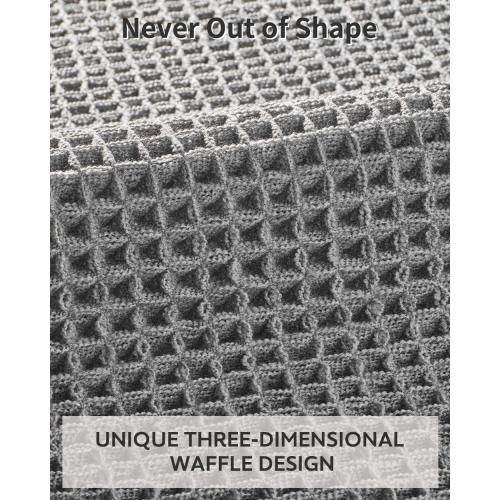 Waffle Bath Mat-Runner Rug, Super Absorbent Non Slip Bath Mats for Bathroom Machine Washable Long Rugs with Tassels, Bath Rugs for Bathroom Floor Beside Tub, 2' x 6'