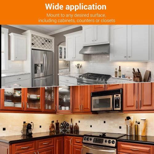 Dawnrise 24 Hardwired Under Cabinet Light,Linkable,1270 Lumens,3 Color Selectable,Brightness Adjustable,Under Counter Lights for Kitchen,Wide Luminous Surface,White Finish,Metal Base(1 Pack)