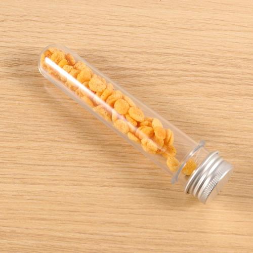 HOZEON Clear Plastic Test Tubes with Caps, 40 ml Test Tubes Sealing Protection Sheets for Plants, Scientific Experiments Candy Storage, Powders, Spices, 140 x 25 mm