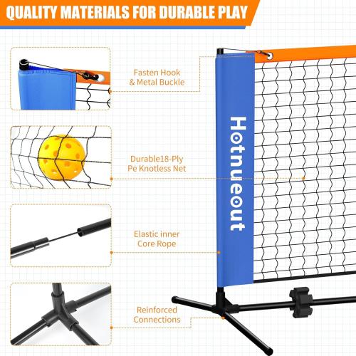 Pickleball Set with Net and Paddles 5FT Wide Indoor Mini Portable Pickle Ball Practice Net Small Equipment Training Net, for Driveways, Outdoor Home
